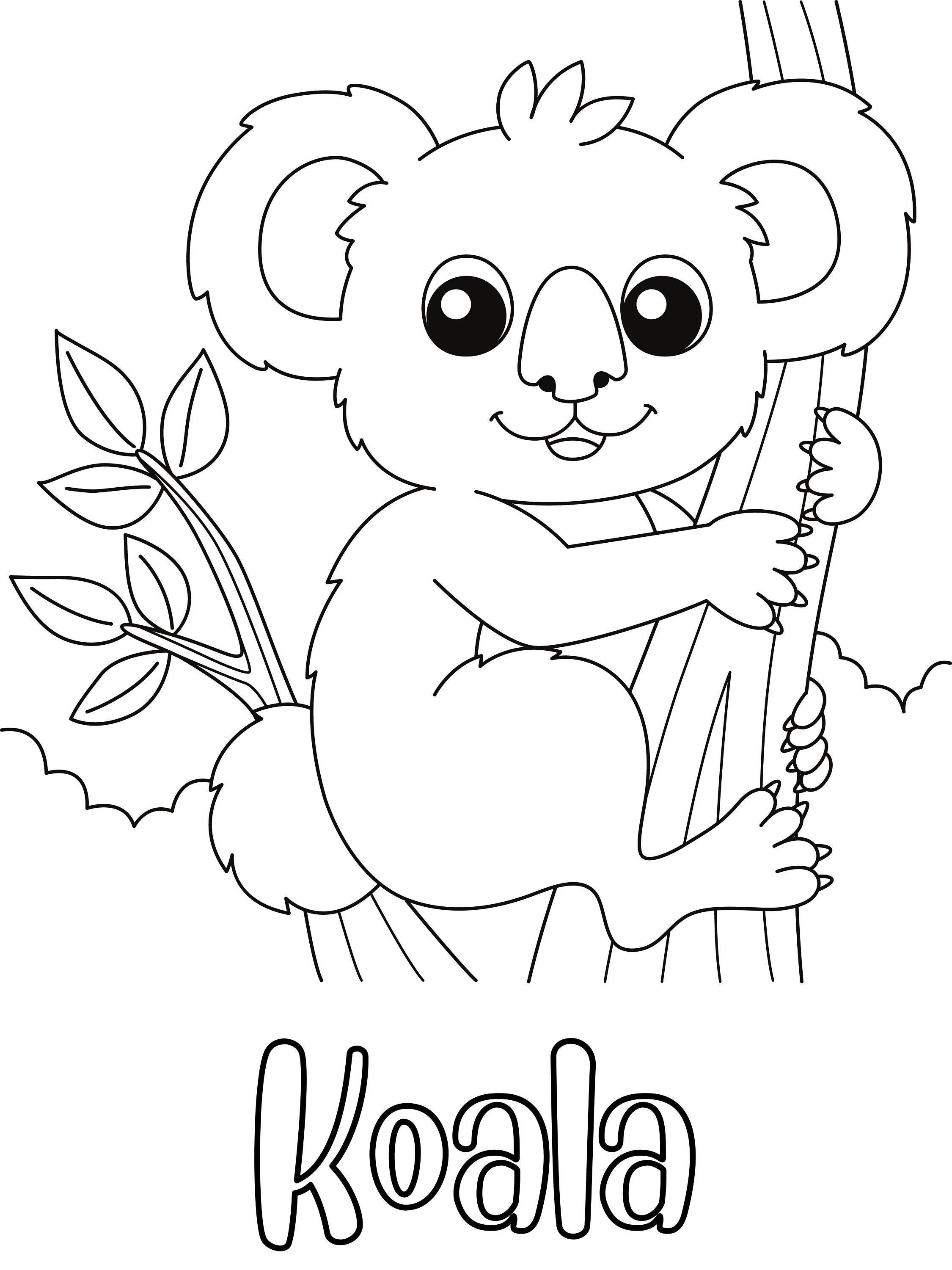 Cuddly Koalas Coloring Pages Printable 26