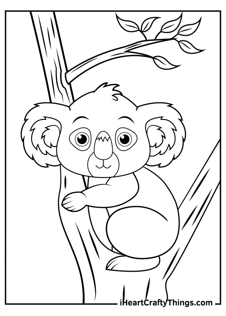 Cuddly Koalas Coloring Pages Printable 3