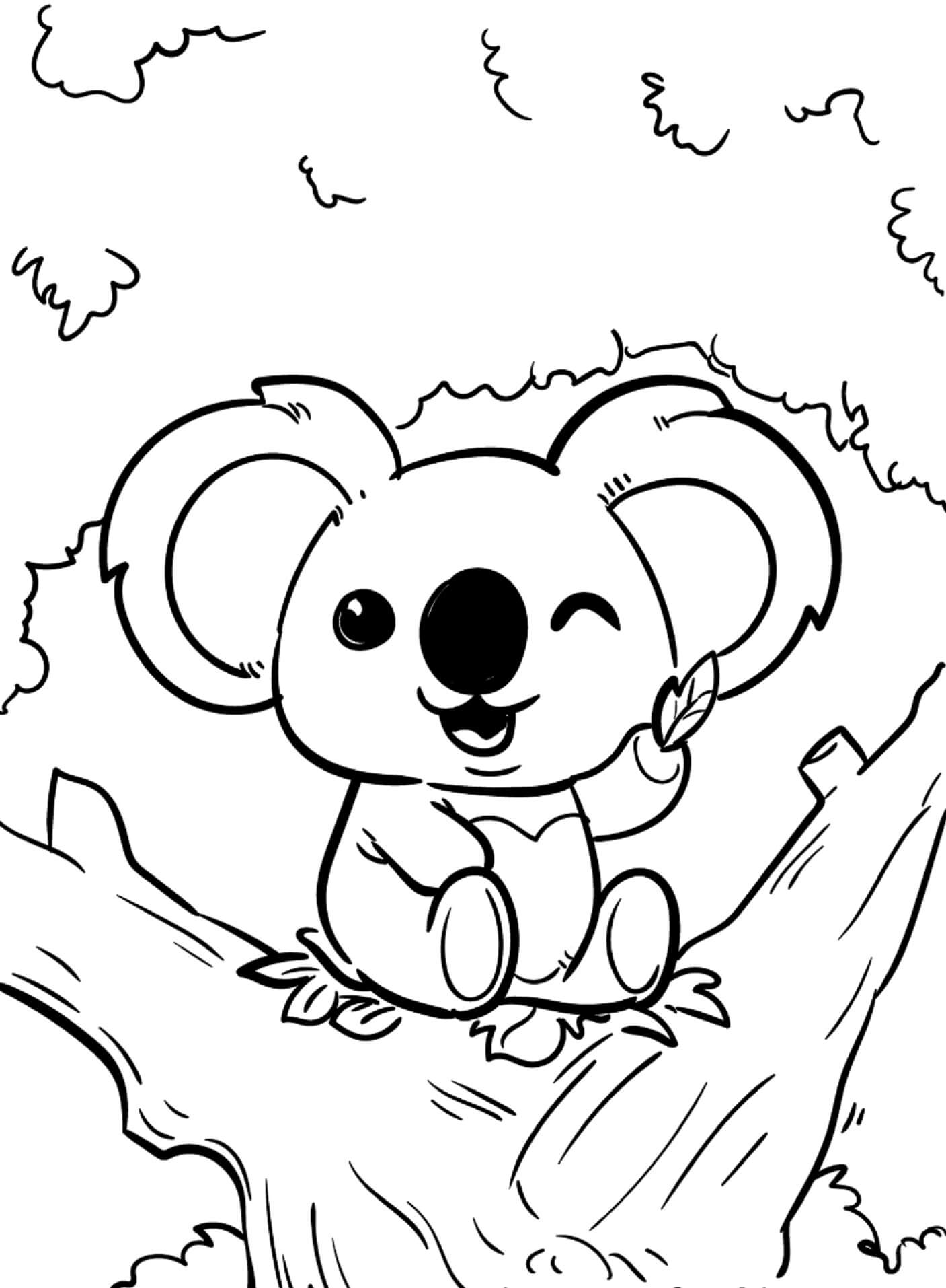 Cuddly Koalas Coloring Pages Printable 32