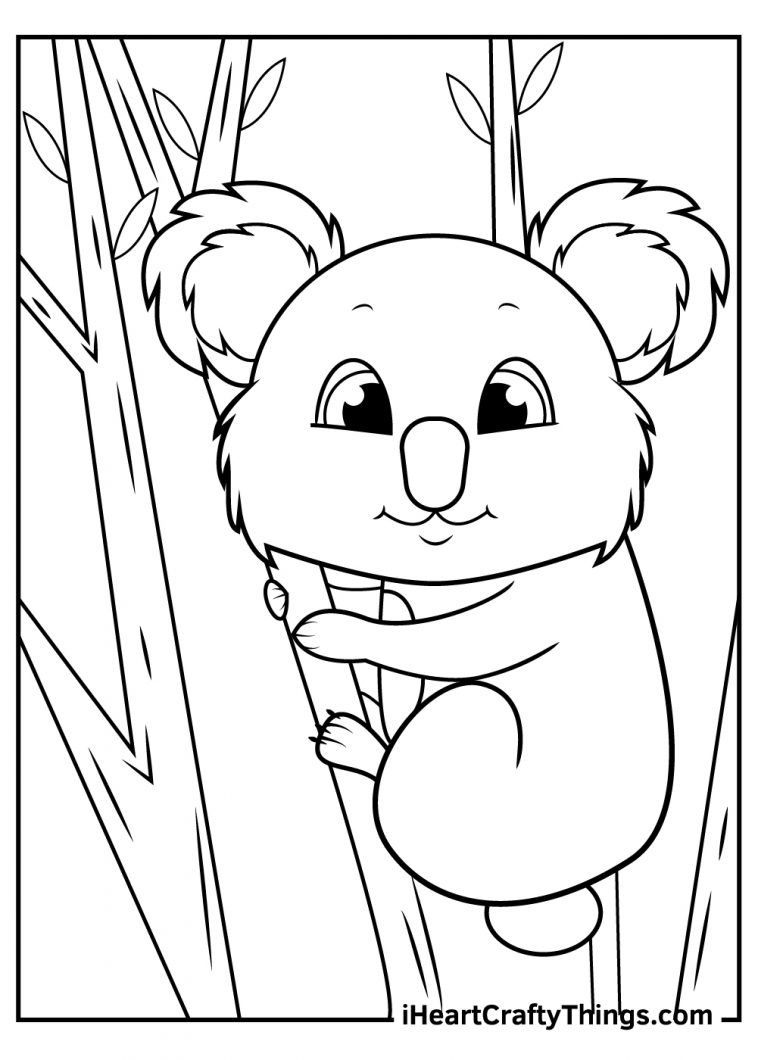 Cuddly Koalas Coloring Pages Printable 8