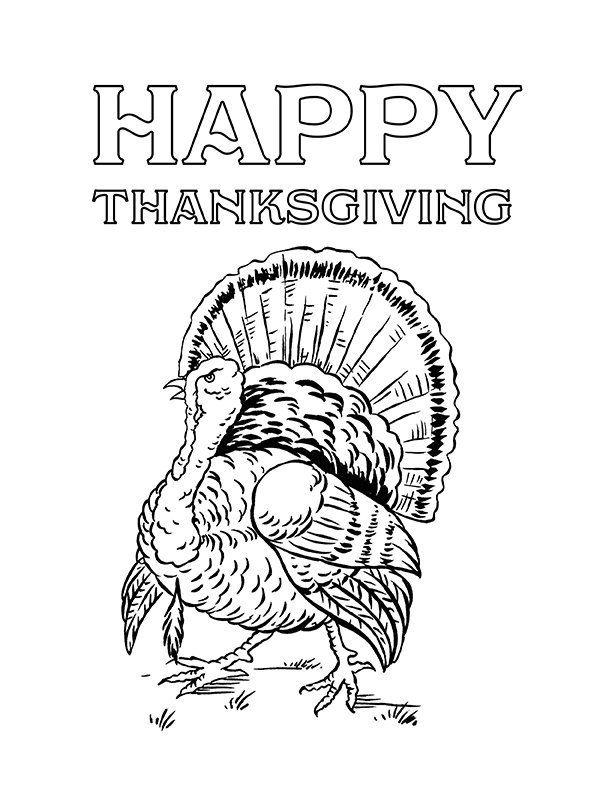 Gobble Gobble Turkey Coloring Pages Printable 17