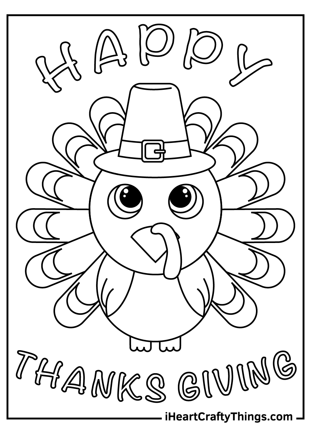 Gobble Gobble Turkey Coloring Pages Printable 19