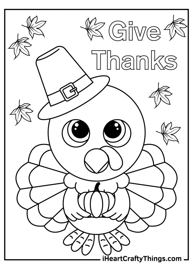 Gobble Gobble Turkey Coloring Pages Printable 20