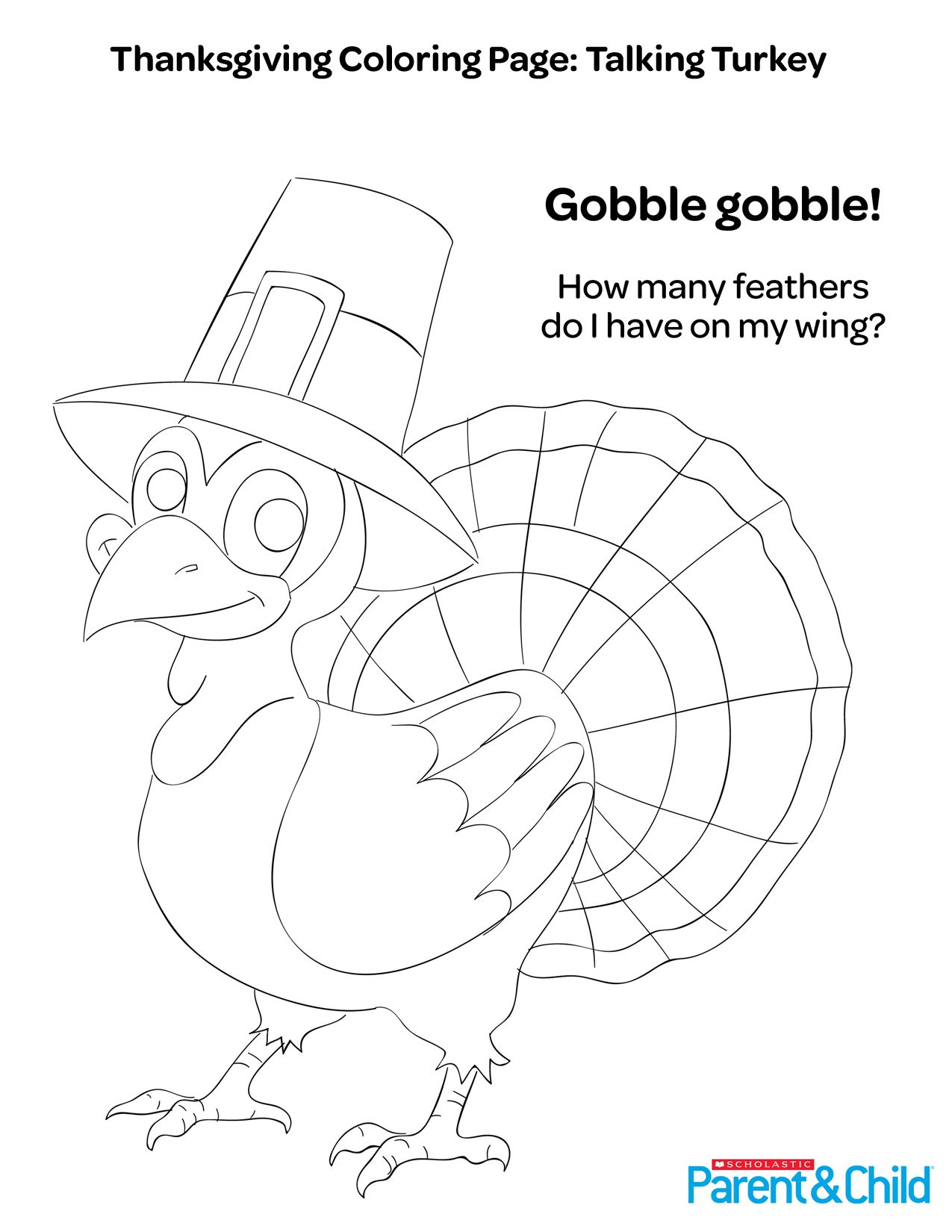 Gobble Gobble Turkey Coloring Pages Printable 25