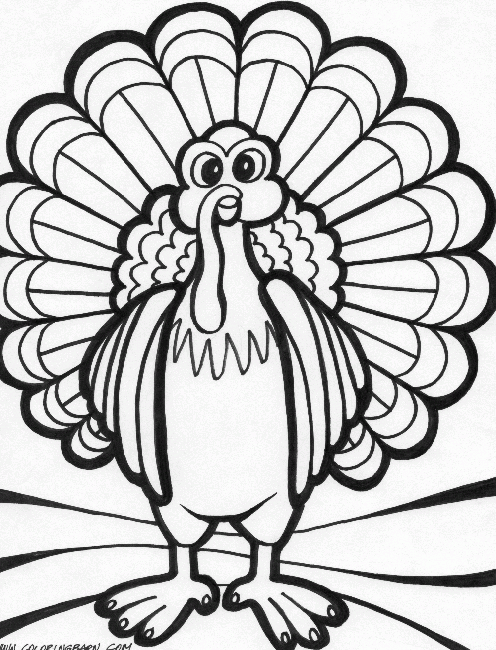 Gobble Gobble Turkey Coloring Pages Printable 26