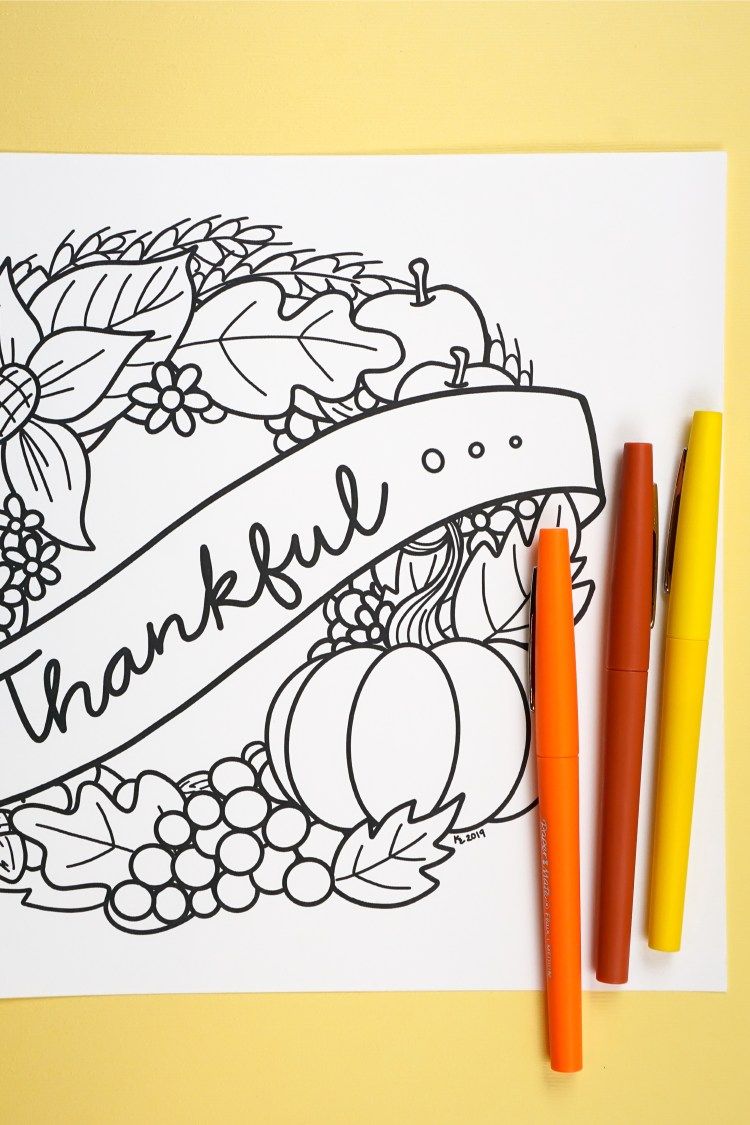 Gobble Gobble Turkey Coloring Pages Printable 35