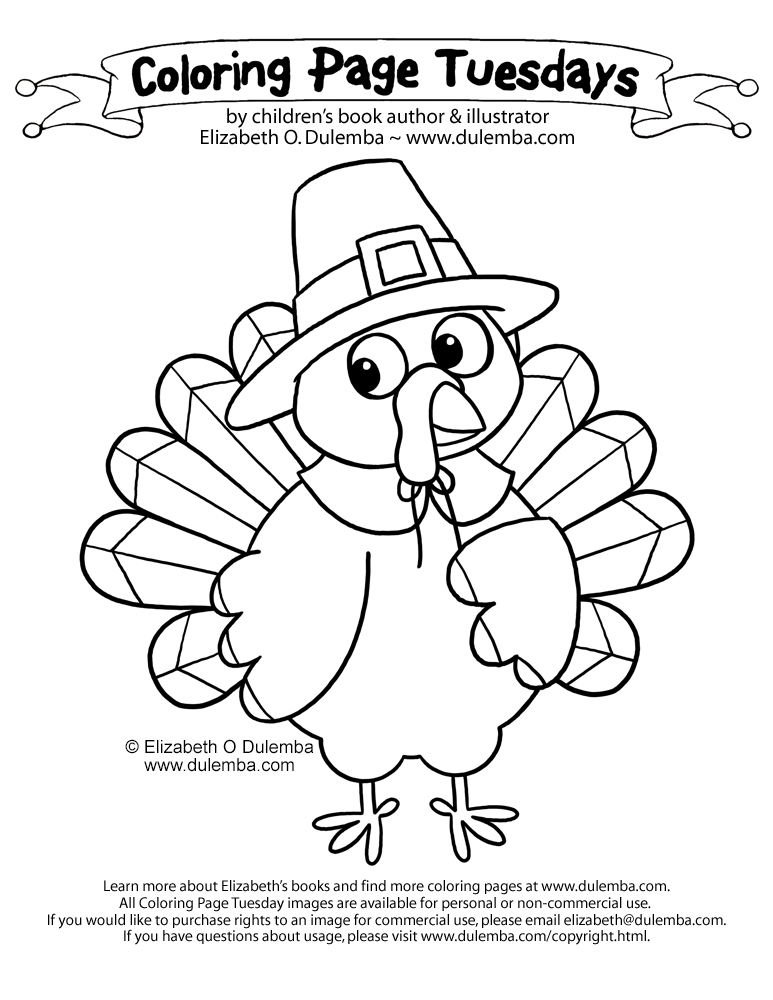 Gobble Gobble Turkey Coloring Pages Printable 9