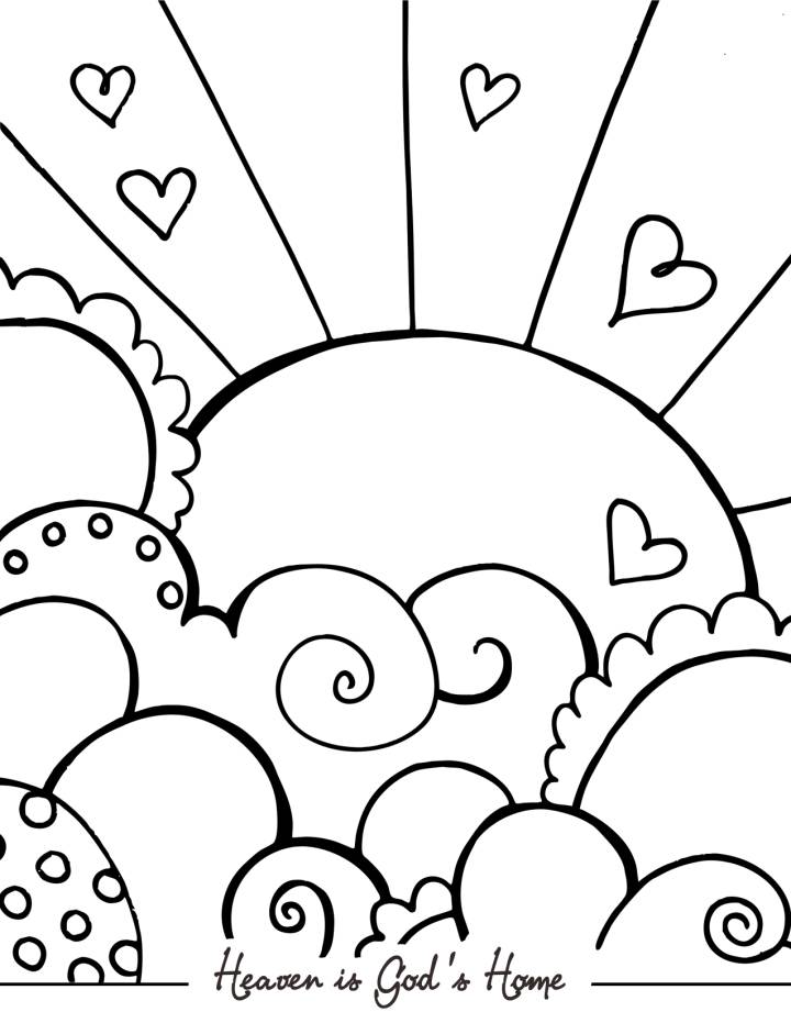 Heavenly Halo Coloring Pages Printable 12