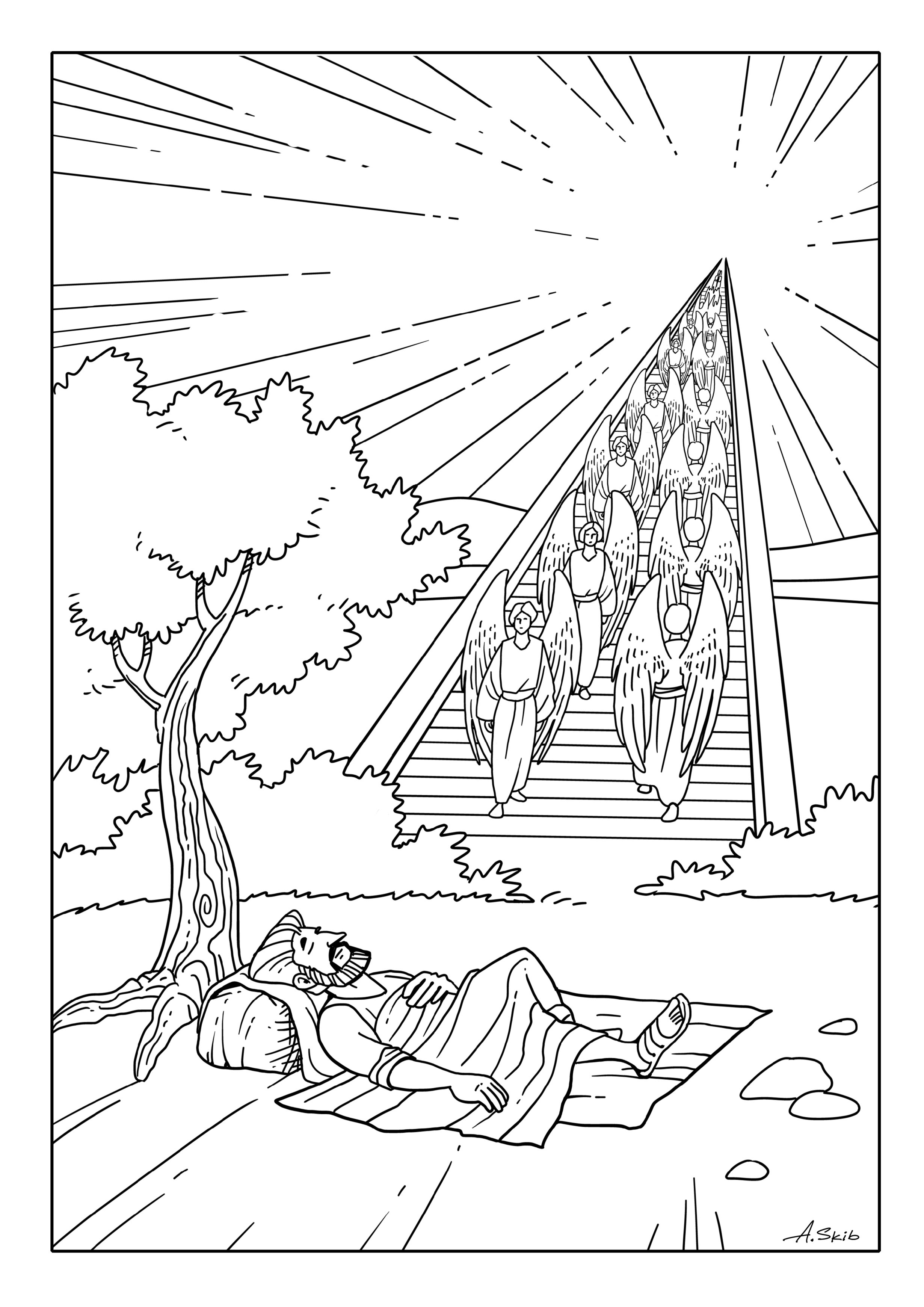 Heavenly Halo Coloring Pages Printable 13