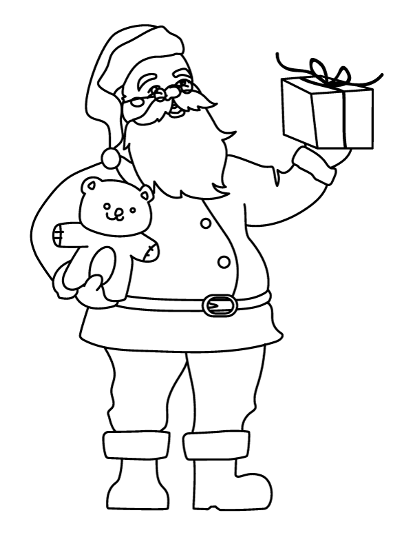 Jolly Santa Claus Coloring Pages Printable 11