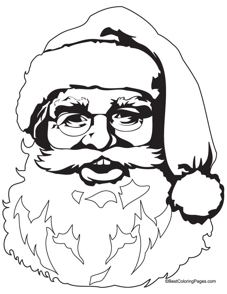 Jolly Santa Claus Coloring Pages Printable 13