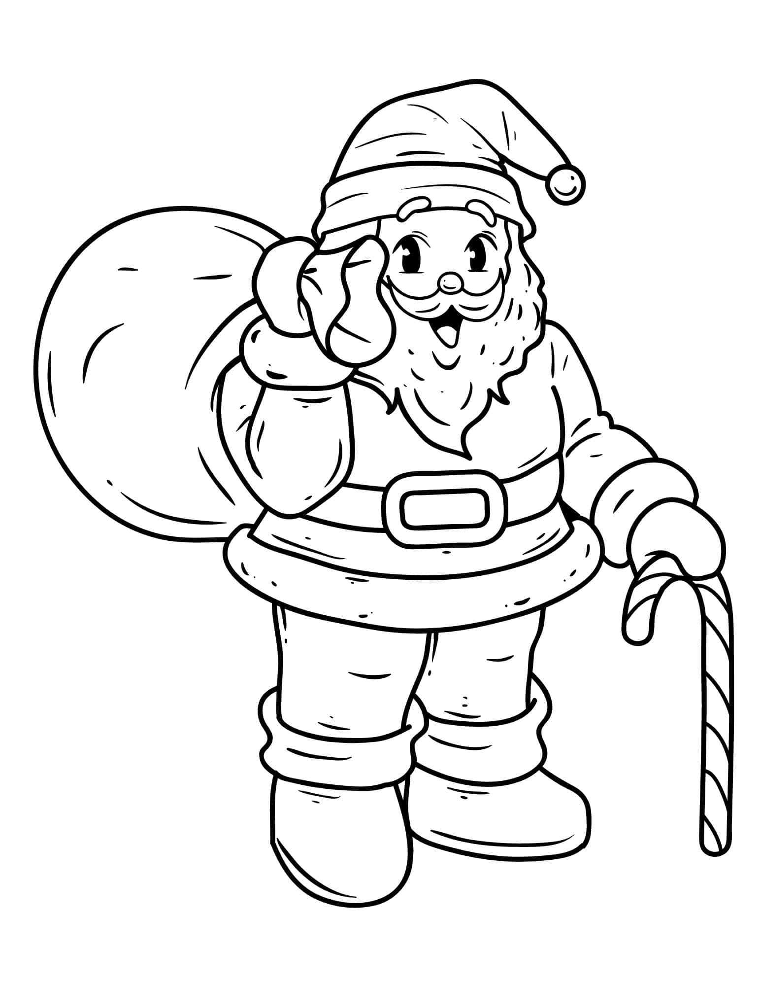 Jolly Santa Claus Coloring Pages Printable 17