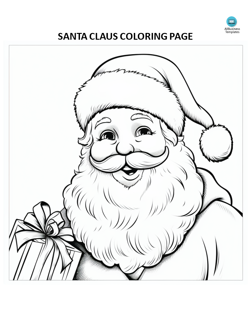 Jolly Santa Claus Coloring Pages Printable 21