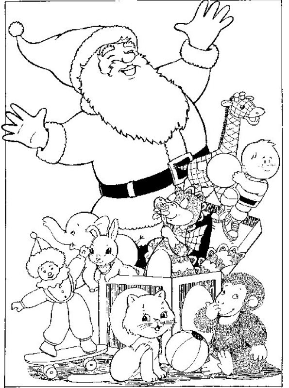 Jolly Santa Claus Coloring Pages Printable 22