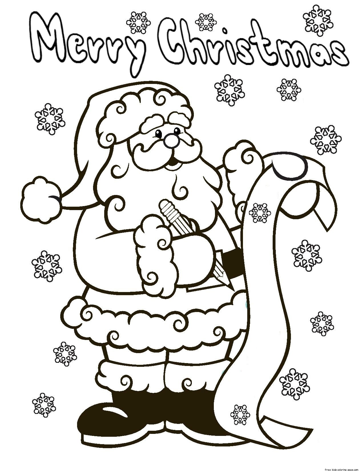 Jolly Santa Claus Coloring Pages Printable 28