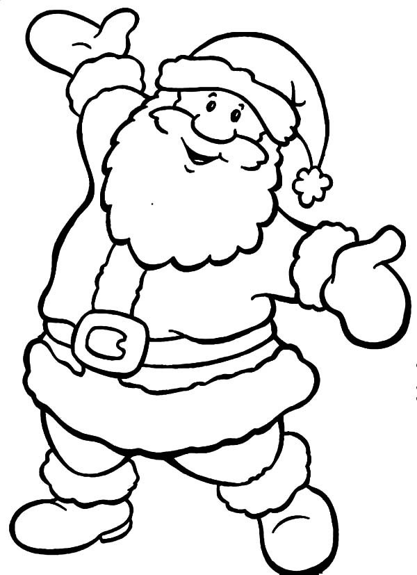 Jolly Santa Claus Coloring Pages Printable 29