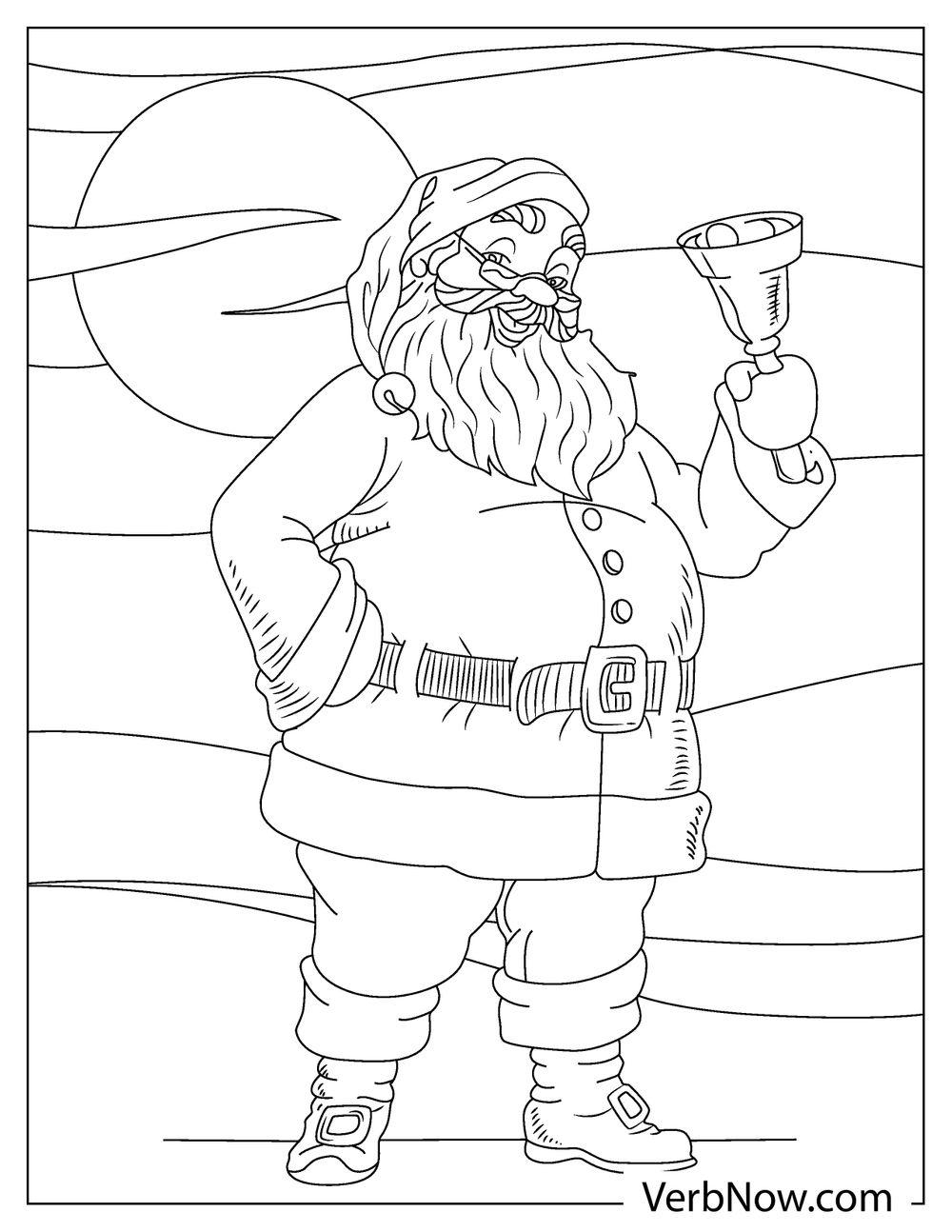 Jolly Santa Claus Coloring Pages Printable 32