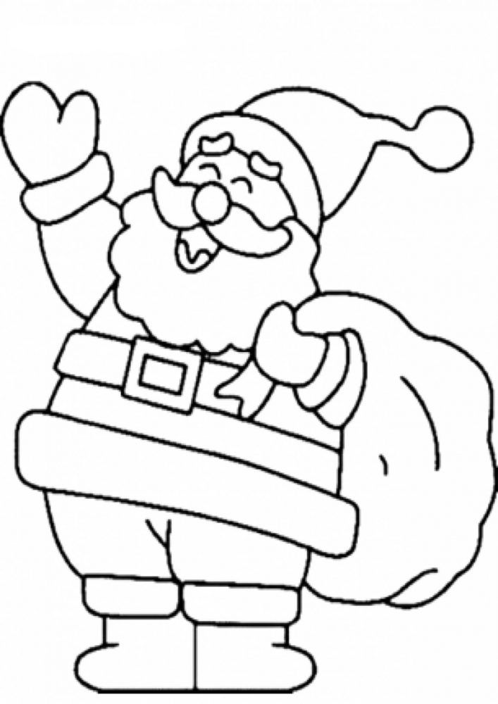 Jolly Santa Claus Coloring Pages Printable 34