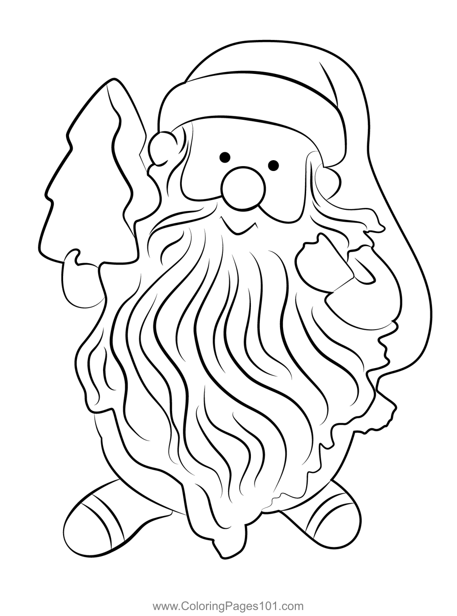 Jolly Santa Claus Coloring Pages Printable 35