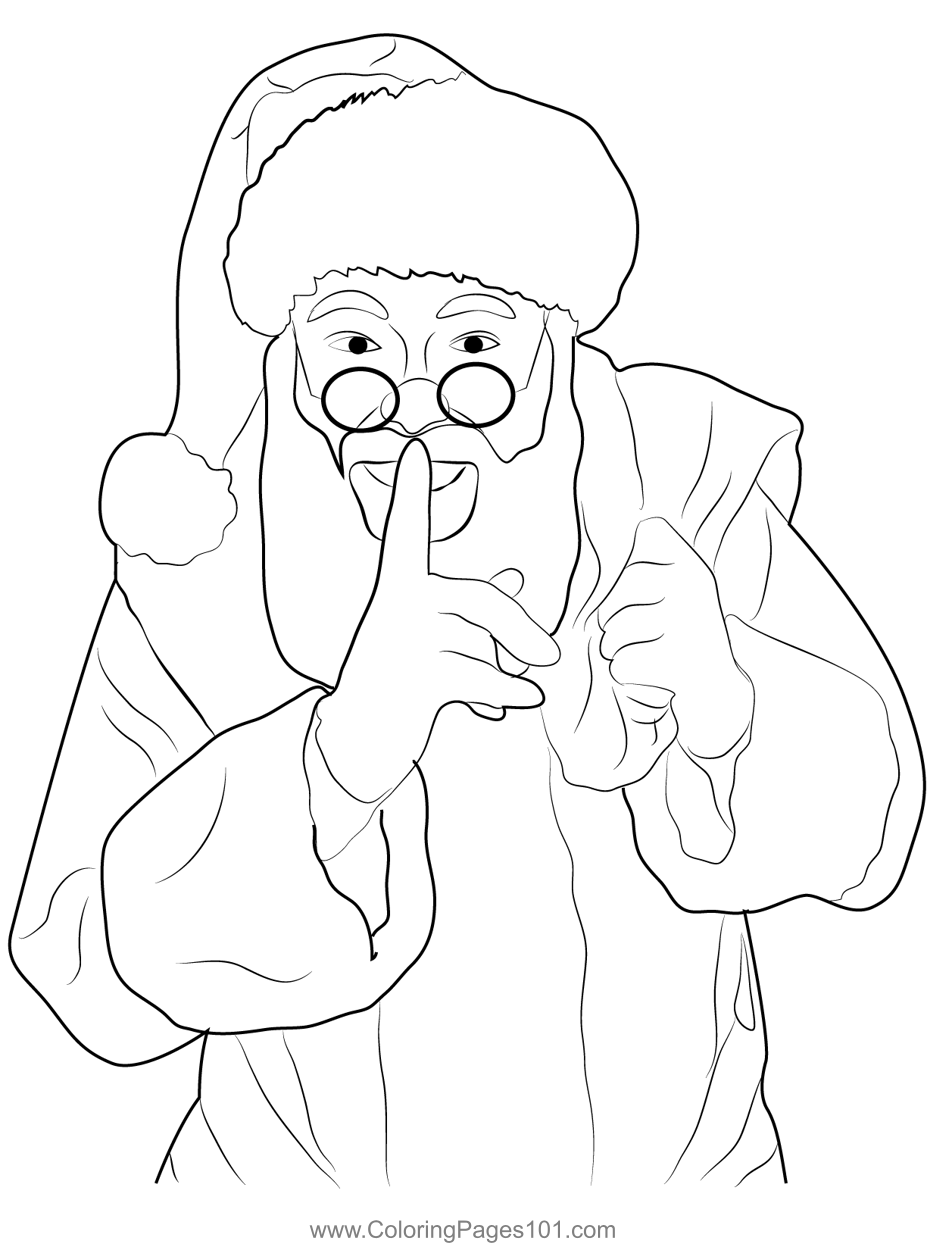 Jolly Santa Claus Coloring Pages Printable 5