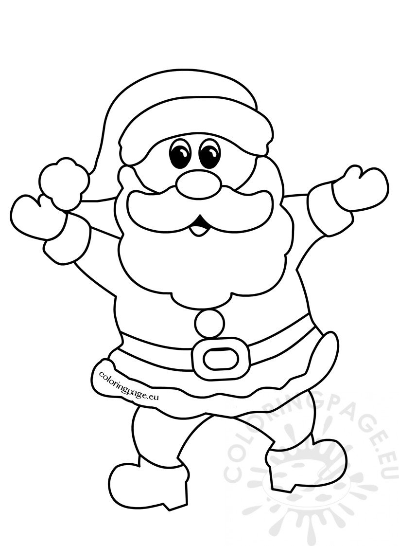 Jolly Santa Claus Coloring Pages Printable 6