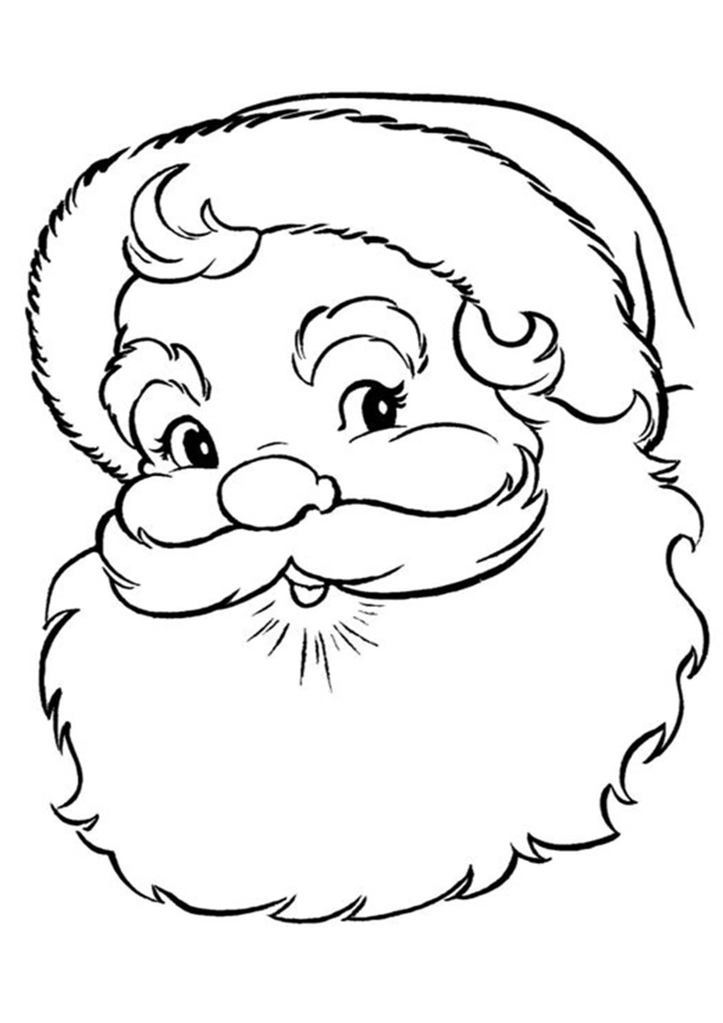 Jolly Santa Claus Coloring Pages Printable 7