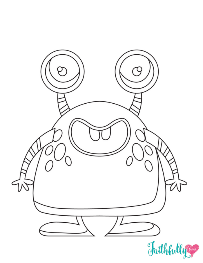 Monster Coloring Pages Printable Fun 16