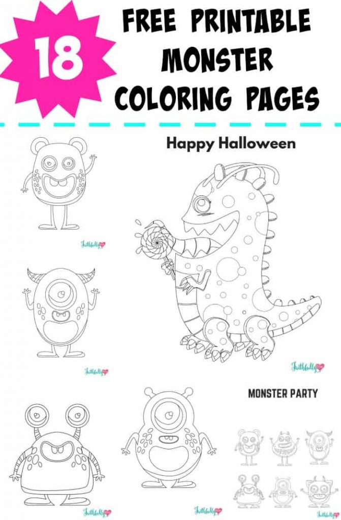 Monster Coloring Pages Printable Fun 26