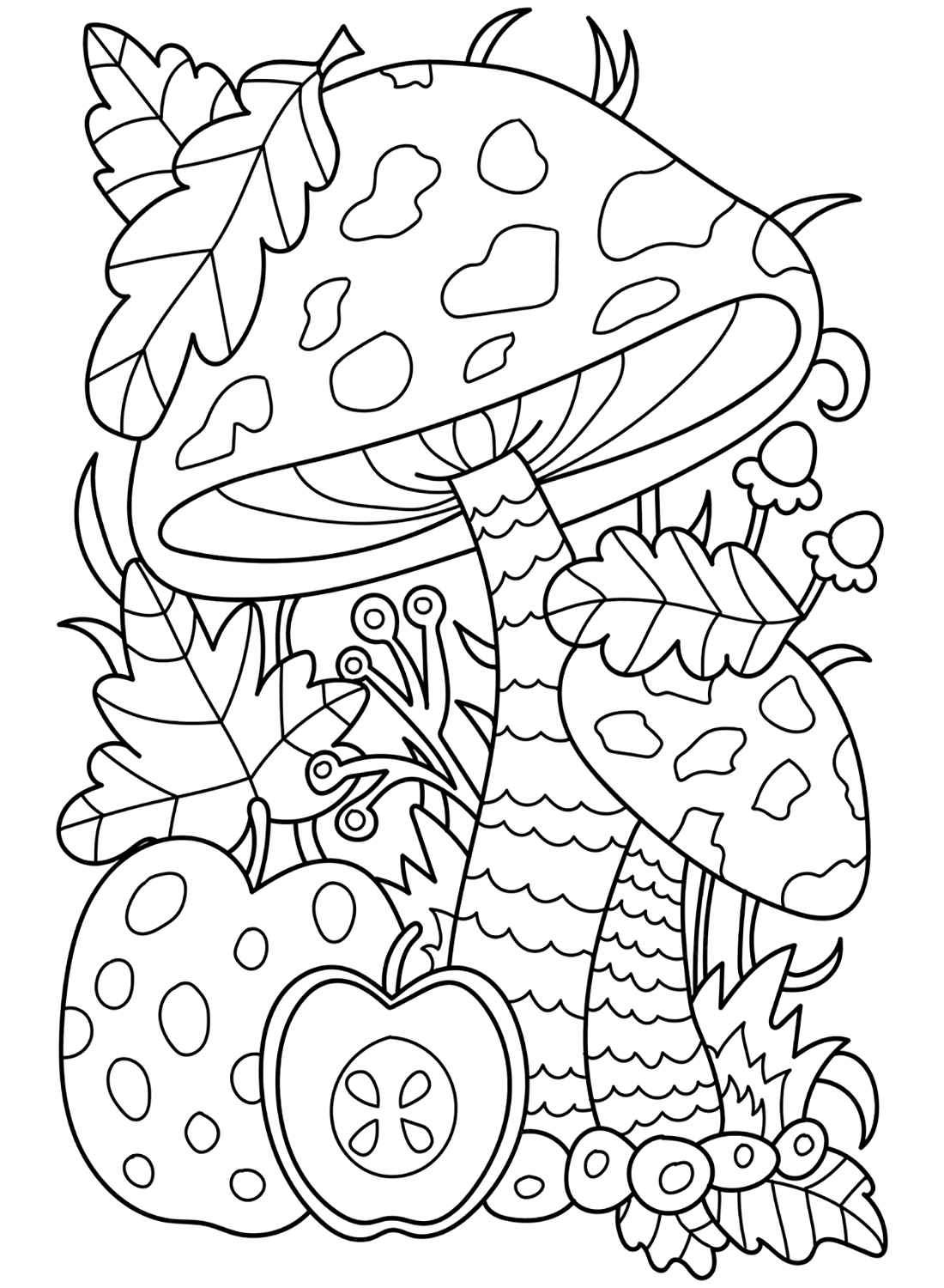 Mushroom Coloring Pages Printable Fantasy 14