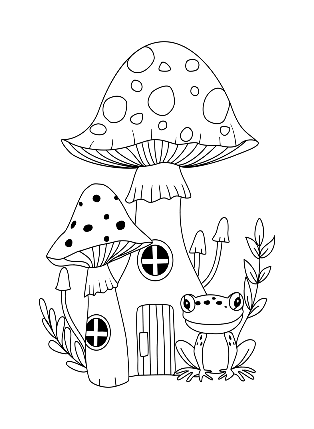 Mushroom Coloring Pages Printable Fantasy 23