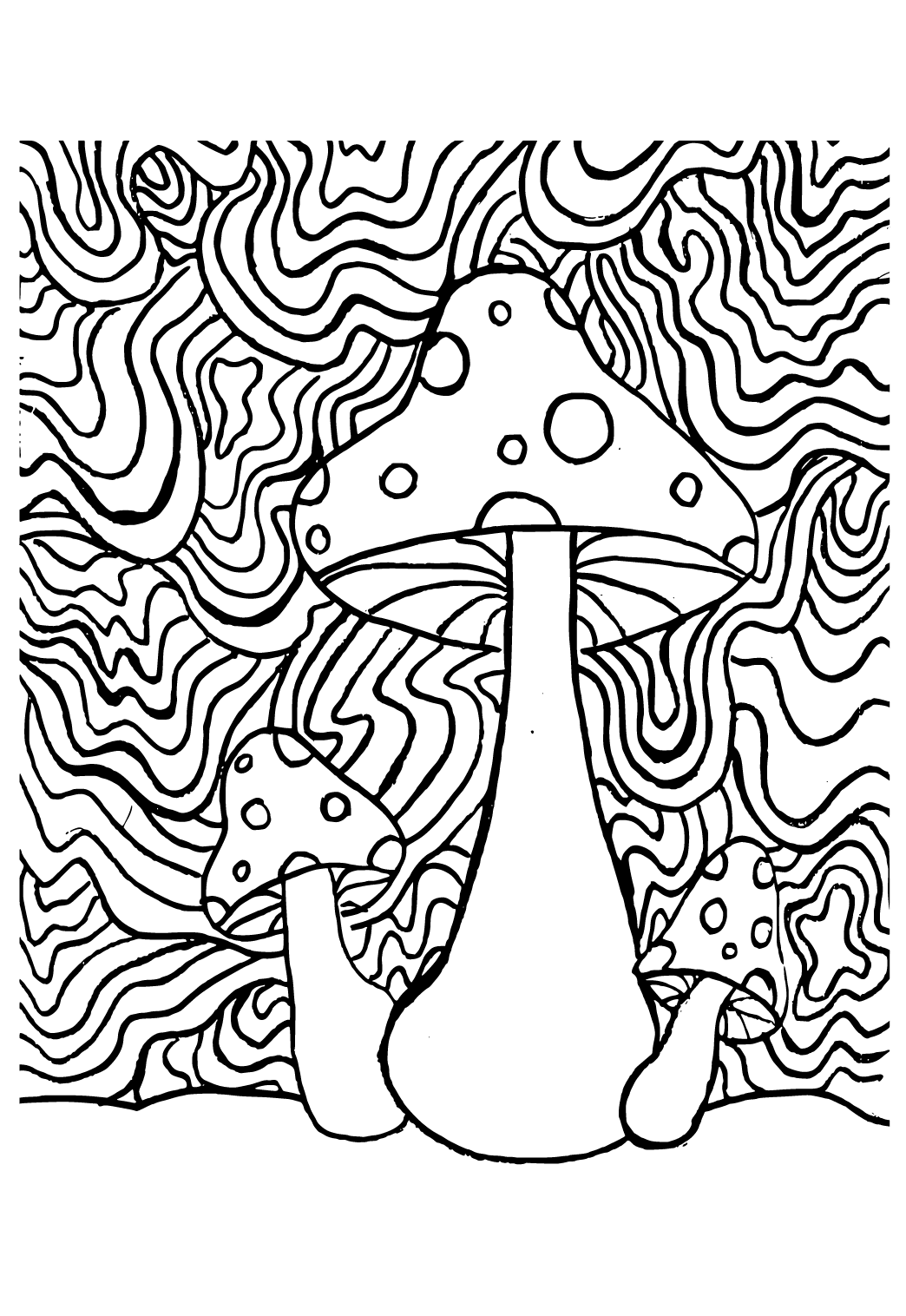 Mushroom Coloring Pages Printable Fantasy 26