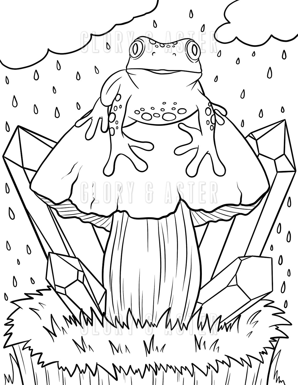 Mushroom Coloring Pages Printable Fantasy 34