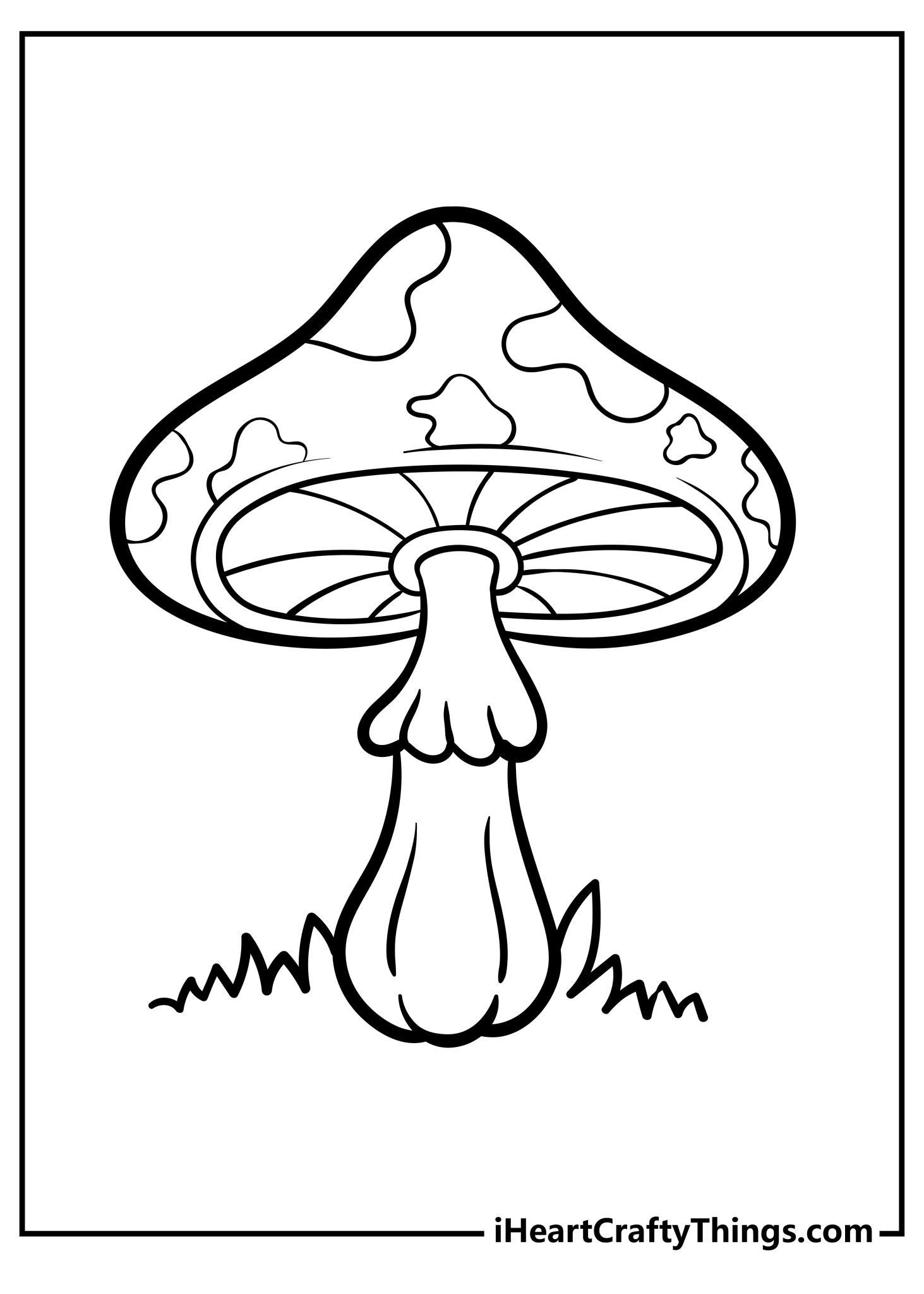 Mushroom Coloring Pages Printable Fantasy 6