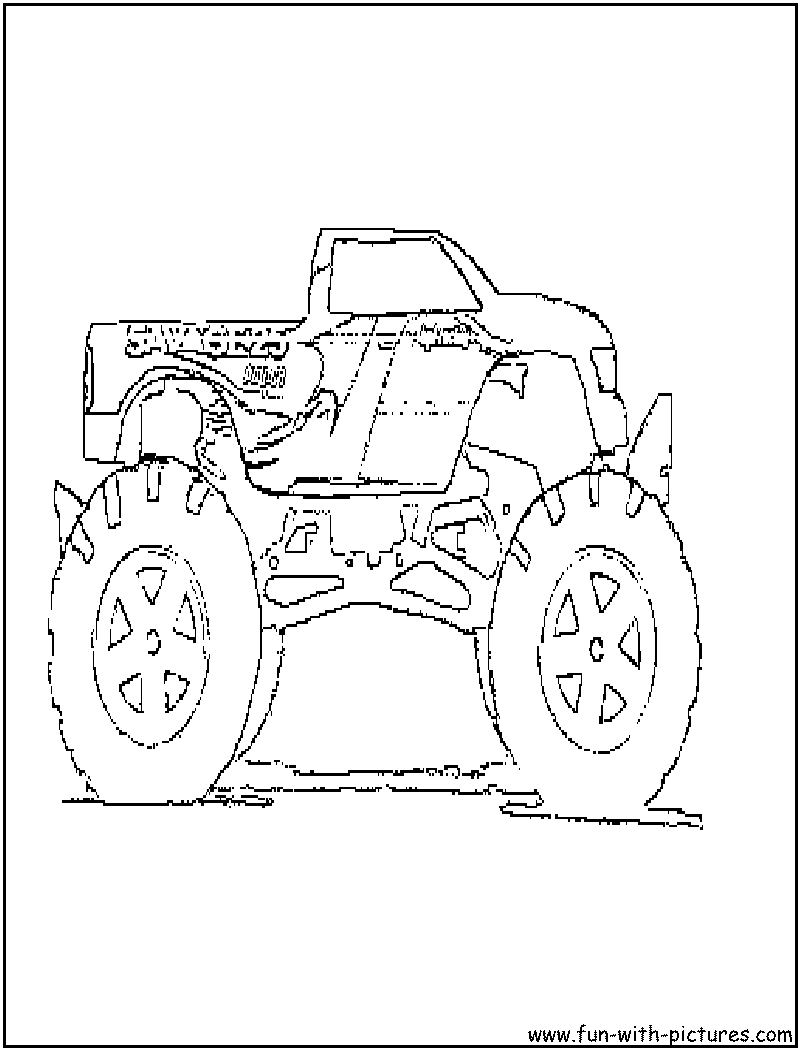 Powerful Monster Truck Coloring Pages Printable 12