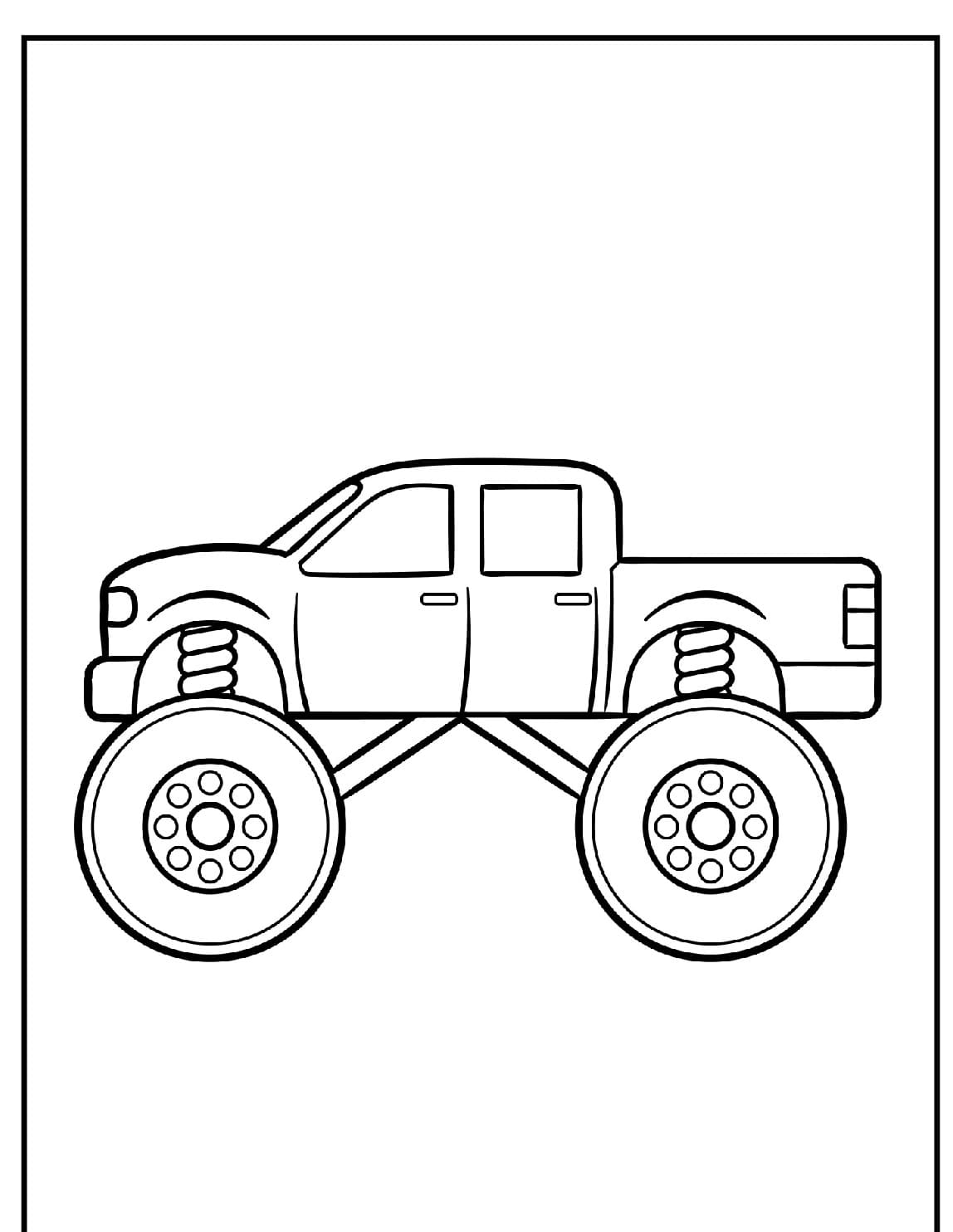 Powerful Monster Truck Coloring Pages Printable 14