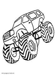 Powerful Monster Truck Coloring Pages Printable 16