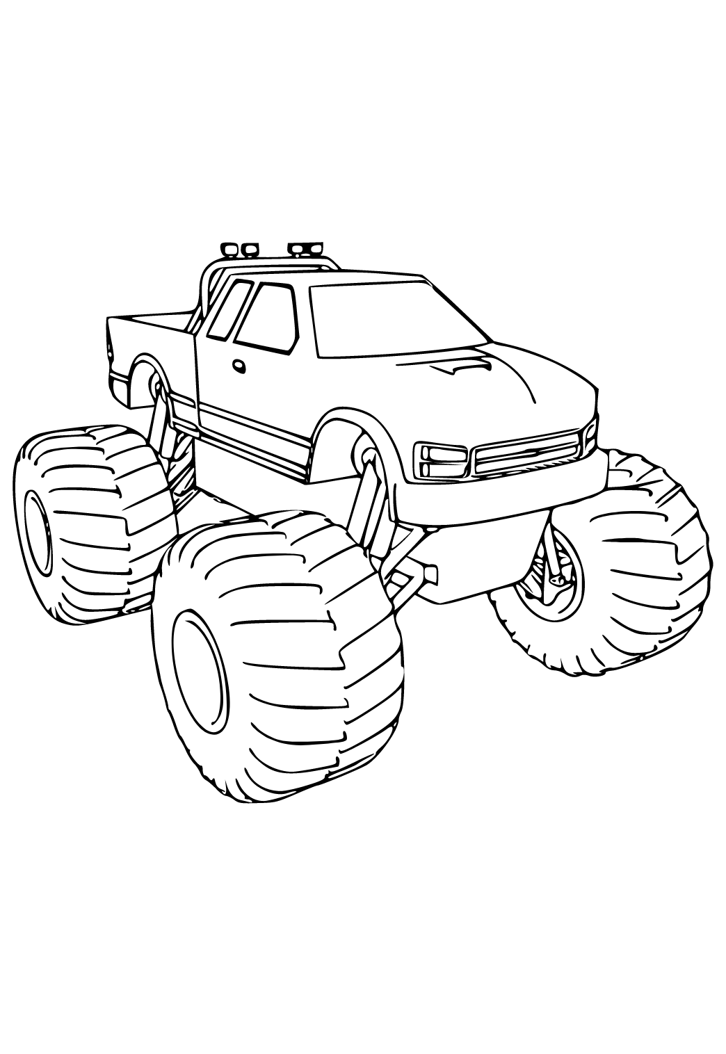 Powerful Monster Truck Coloring Pages Printable 19