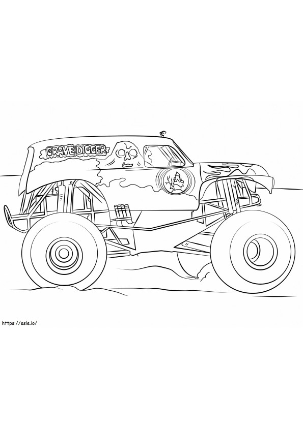 Powerful Monster Truck Coloring Pages Printable 22