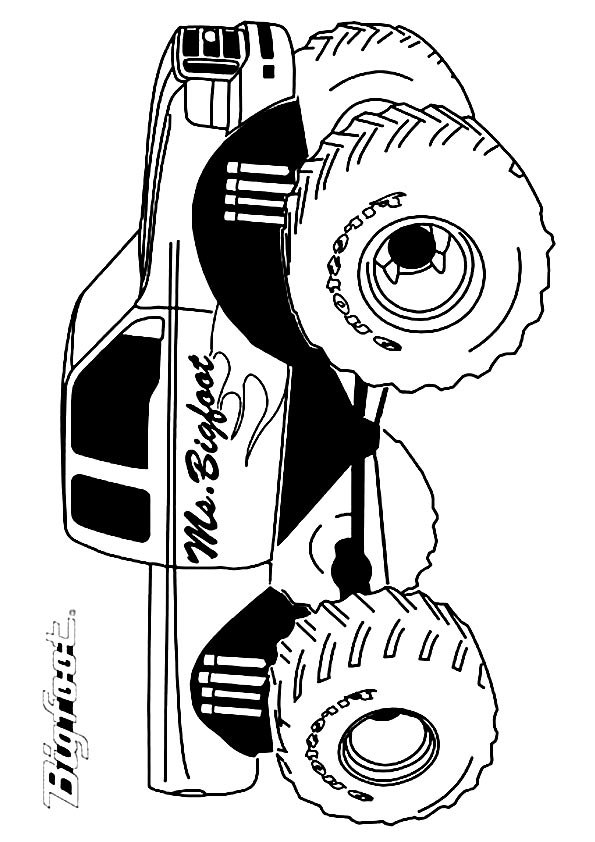 Powerful Monster Truck Coloring Pages Printable 23