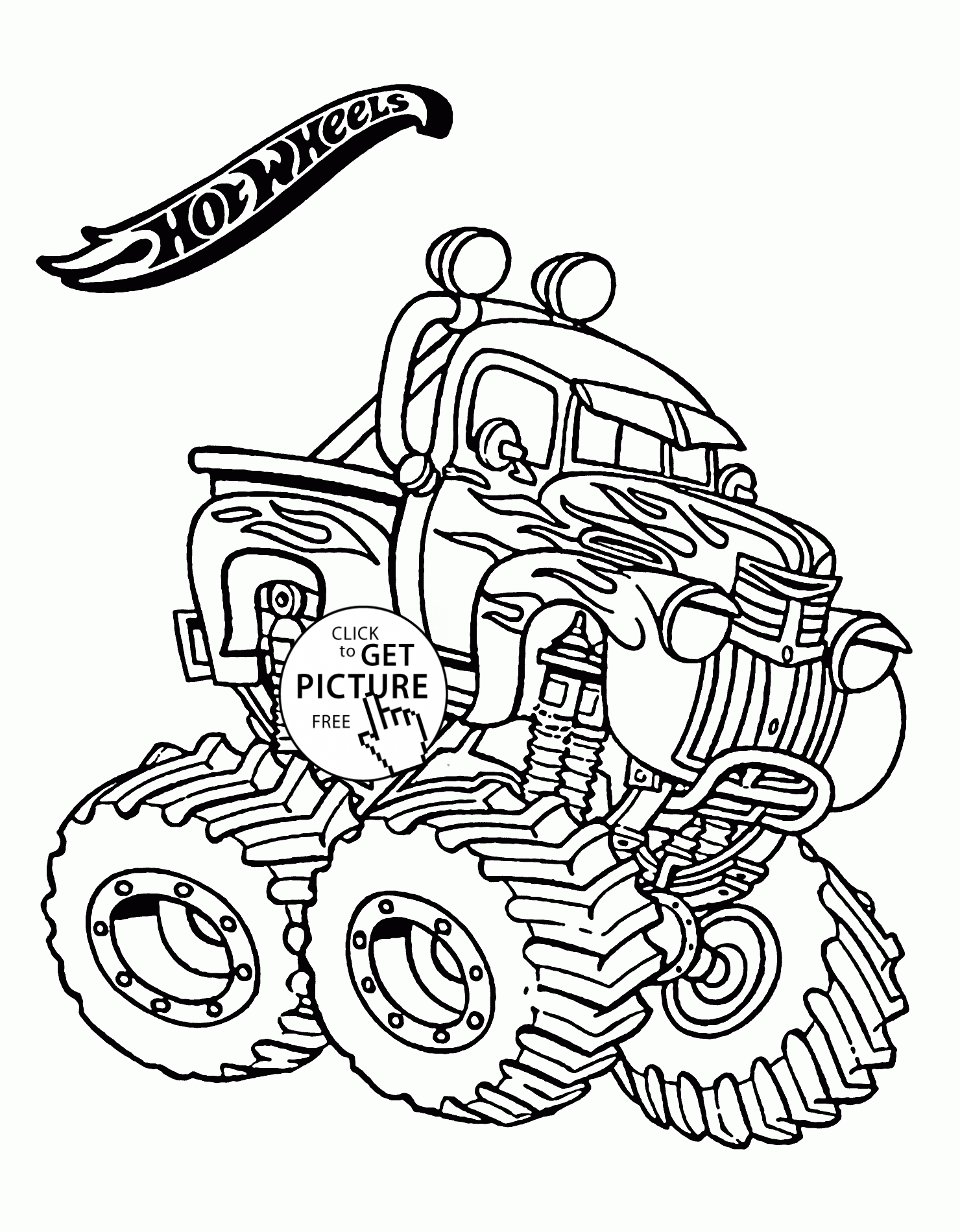 Powerful Monster Truck Coloring Pages Printable 5