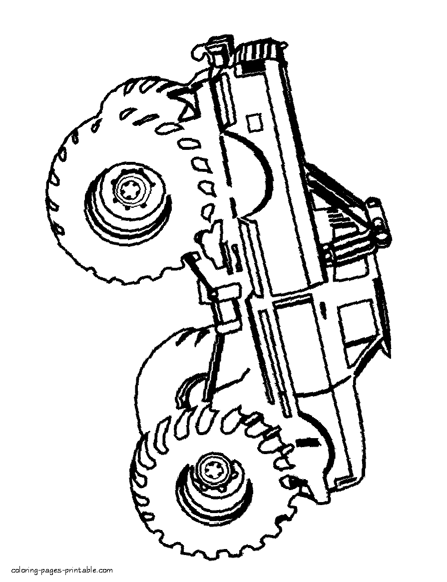 Powerful Monster Truck Coloring Pages Printable 6