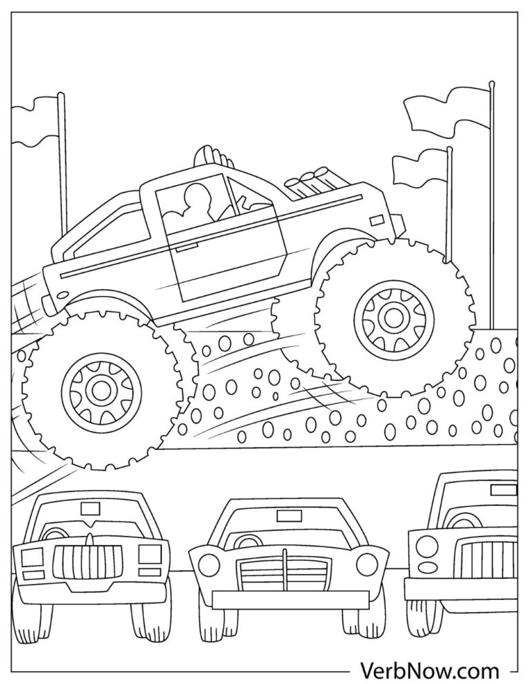 Powerful Monster Truck Coloring Pages Printable 7