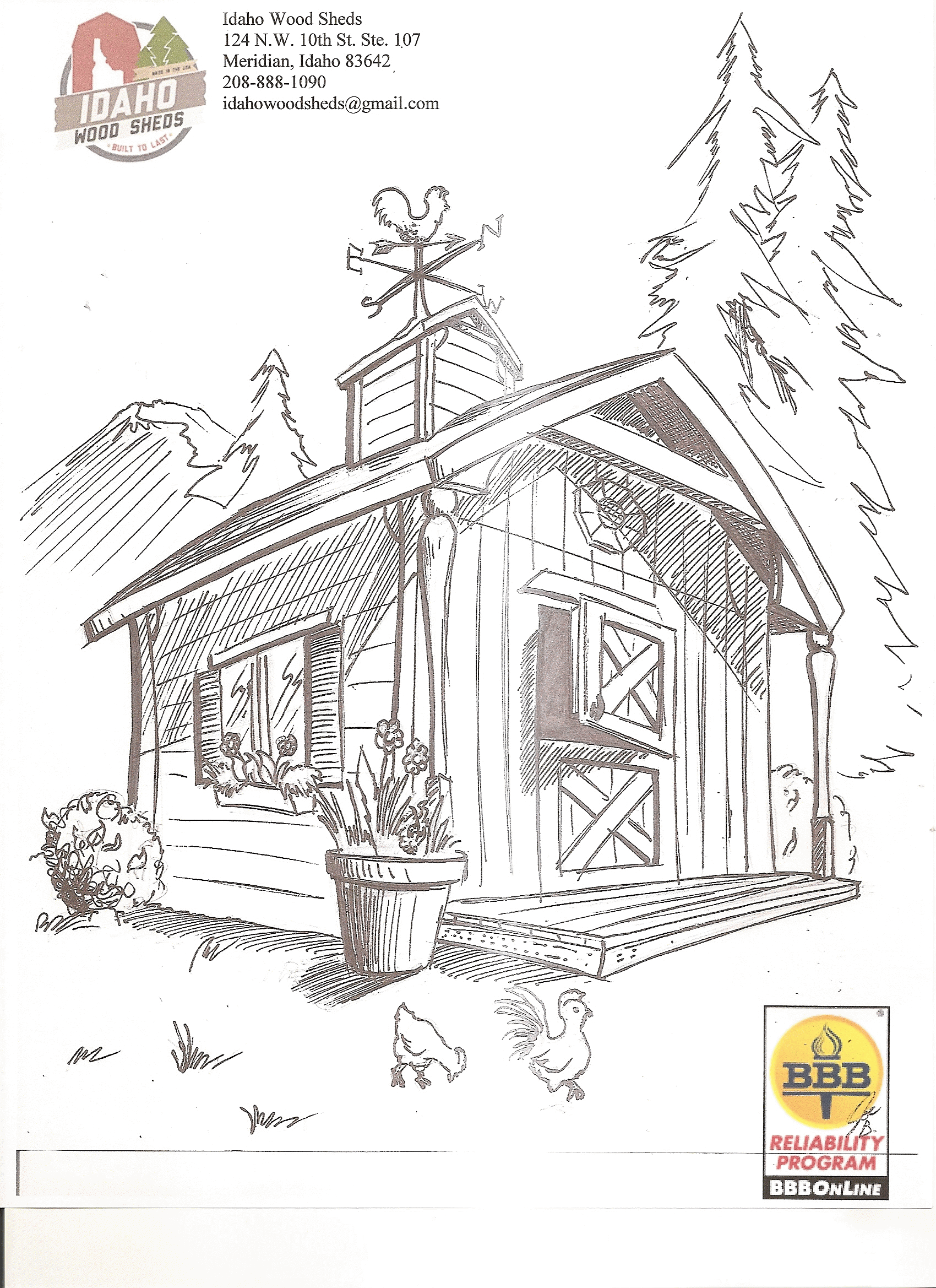 Rustic Barn Coloring Pages Printable 13