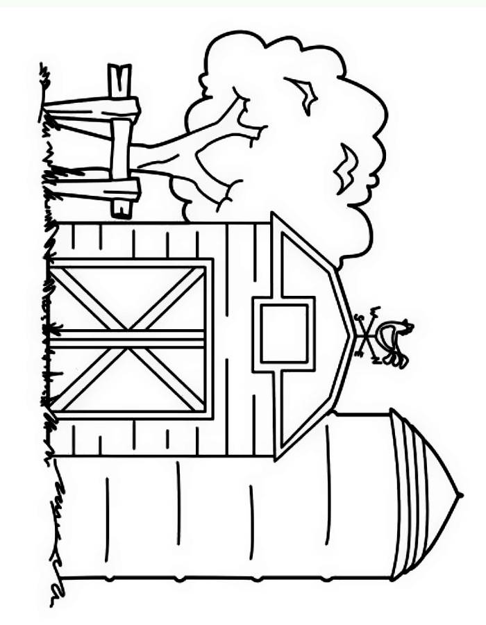 Rustic Barn Coloring Pages Printable 2