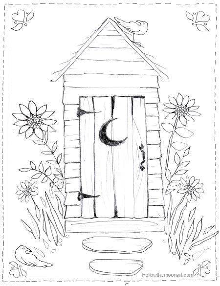 Rustic Barn Coloring Pages Printable 22