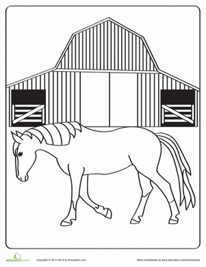 Rustic Barn Coloring Pages Printable 23