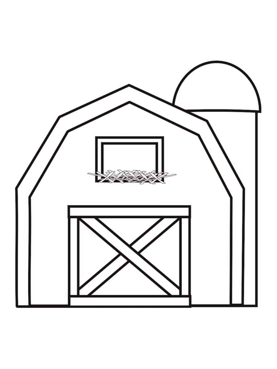 Rustic Barn Coloring Pages Printable 24