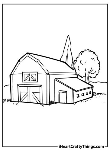 Rustic Barn Coloring Pages Printable 31