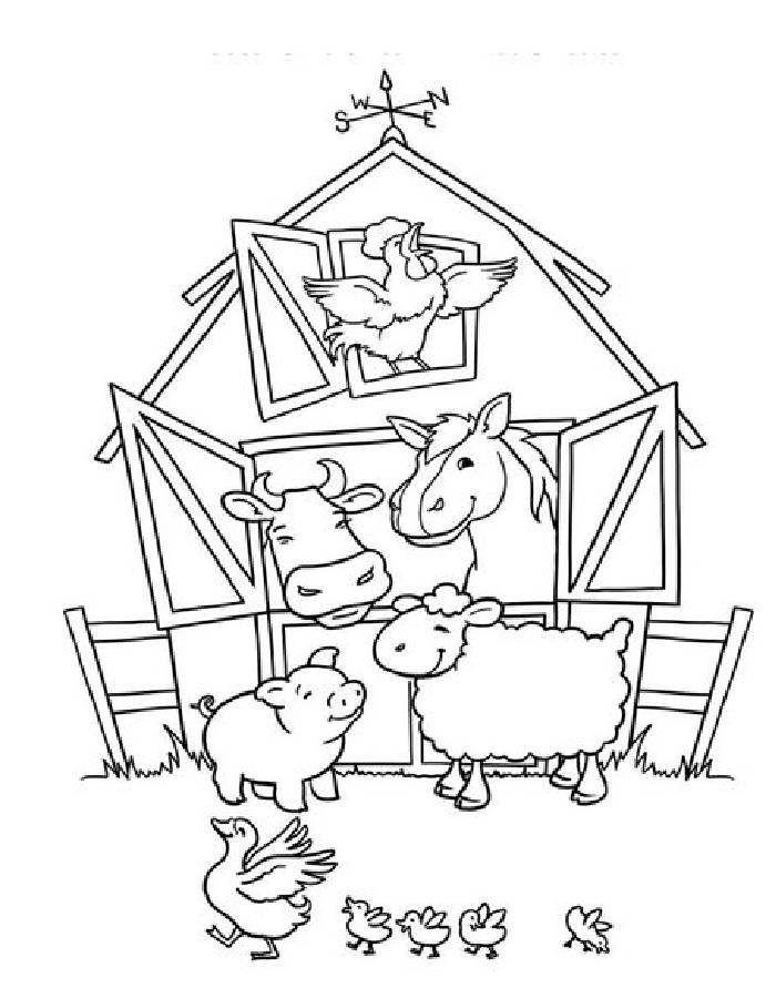 Rustic Barn Coloring Pages Printable 32