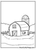 Rustic Barn Coloring Pages Printable 33